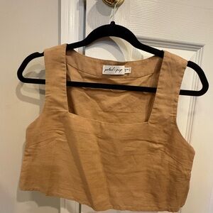 Petal & Pup Camel Crop Top